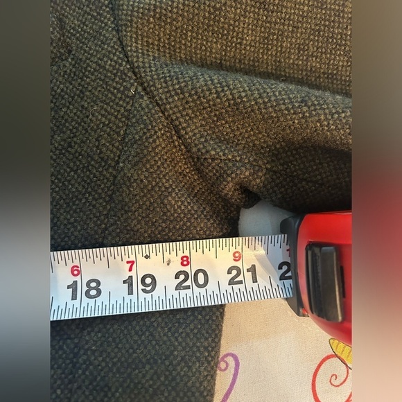 Laura Jefferies 90s Dark Hunter Green Wool Blend Suede Collar Blazer M - Picture 6 of 11